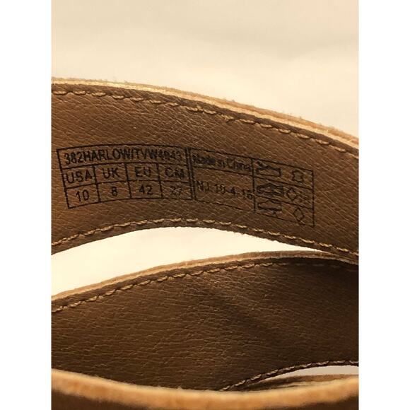 Vionic Harlow Wedge Sandals Women Size 10 Brown Suede Block Heel Cutout Zip - Picture 4 of 13